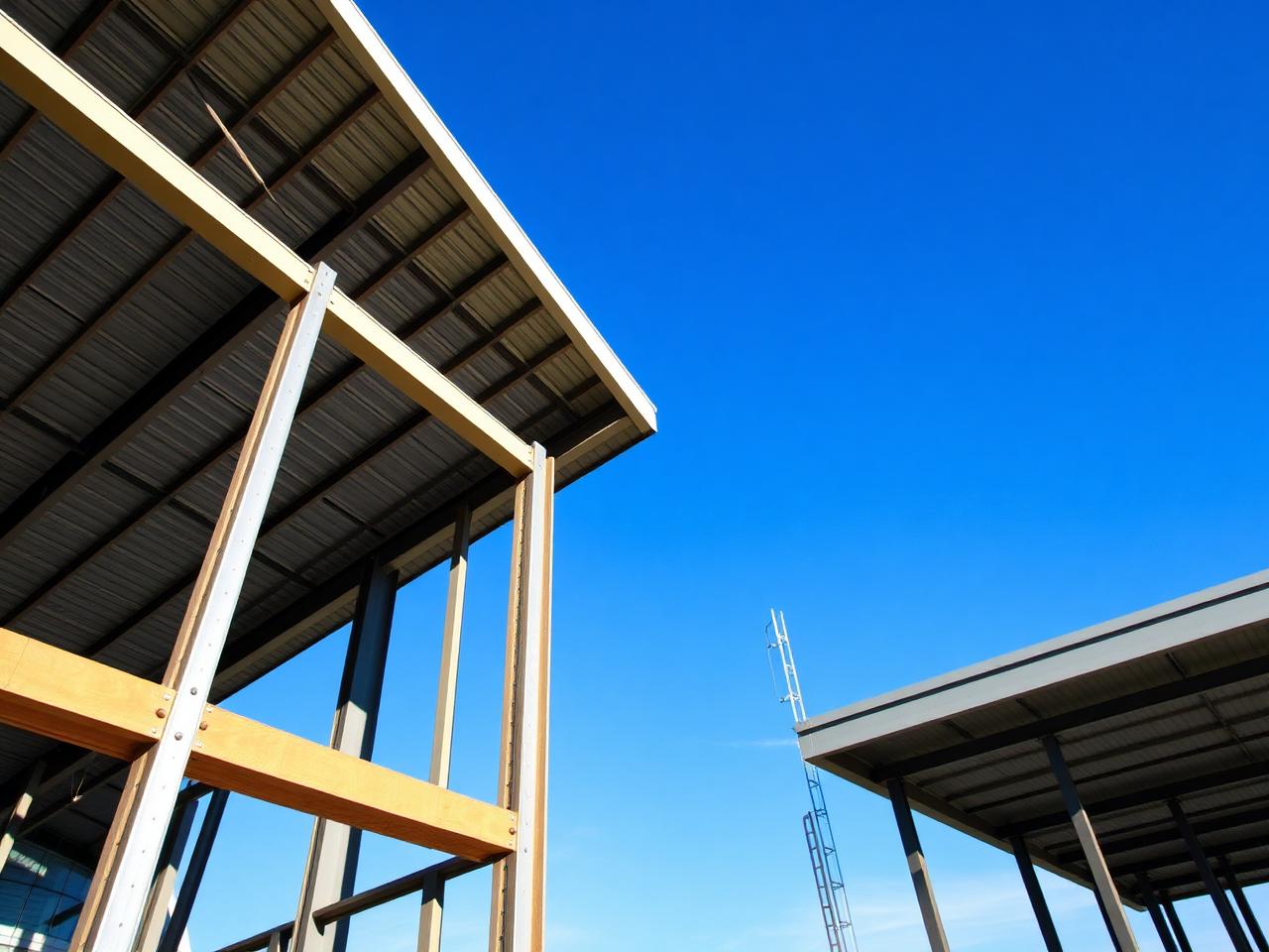 Steel building frame